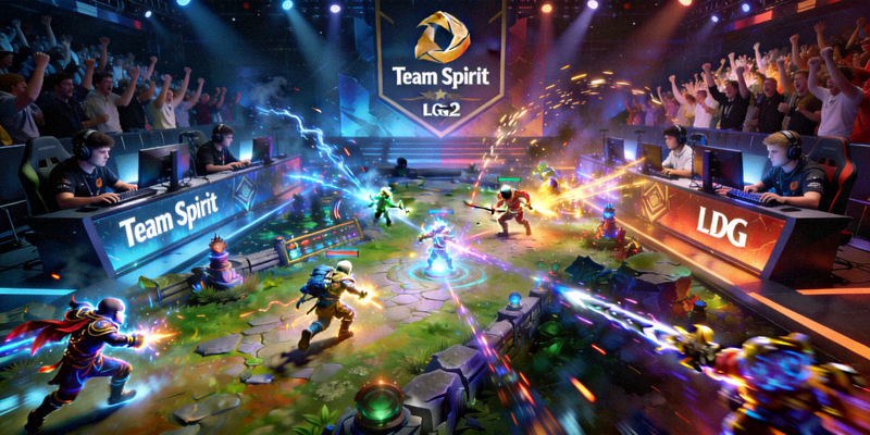DOTA2国际邀请赛总决赛现场 - Team Spirit与LGD战队激烈团战画面