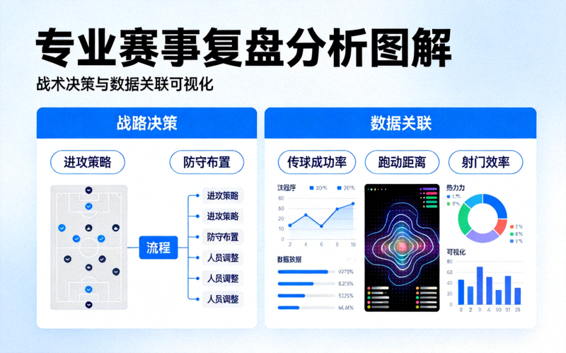 专业赛事复盘分析图解 - 展示战术决策与数据关联的可视化图表