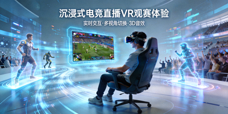 VR虚拟现实观赛体验场景 - 沉浸式电竞直播技术展示