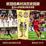 欧冠经典对决历史回顾，皇马与利物浦决赛画面拼贴